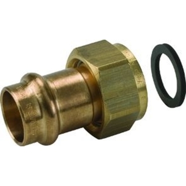 System coupling Series: 476 30 Type: 3332KH Bronze Suitable for: Regulating valve KIWA Internal thread (BSPP)/Profipress